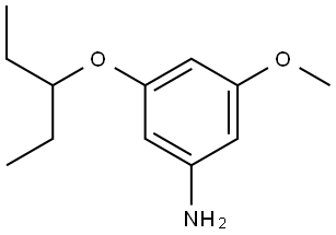 3-(1-Ethylpropoxy)-5-methoxybenzenamine Structure