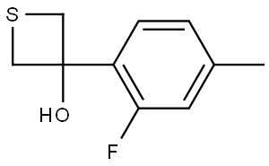 3-(2-Fluoro-4-methylphenyl)-3-thietanol Structure