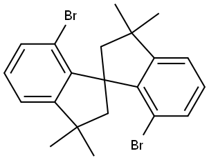 (1S)-7,7'-Dibromo-2,2',3,3'-tetrahydro-3,3,3',3'-tetramethyl-1,1'-spirobi[1H-indene Structure