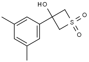 3-Thietanol, 3-(3,5-dimethylphenyl)-, 1,1-dioxide Structure