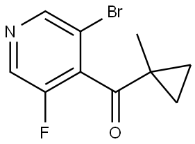 (3-Bromo-5-fluoro-4-pyridinyl)(1-methylcyclopropyl)methanone Structure