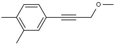 4-(3-Methoxy-1-propyn-1-yl)-1,2-dimethylbenzene Structure