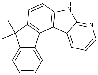 Indeno[1,2-e]pyrido[2,3-b]indole, 5,8-dihydro-8,8-dimethyl- Structure