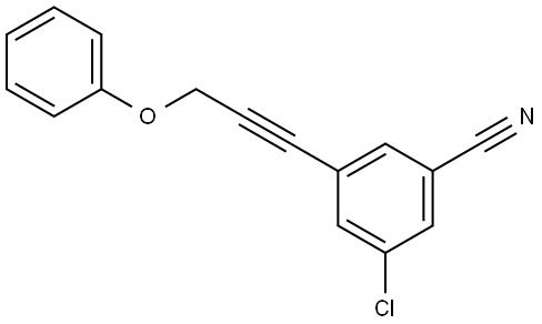 3-Chloro-5-(3-phenoxy-1-propyn-1-yl)benzonitrile Structure