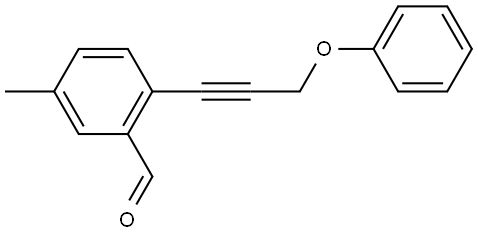 5-Methyl-2-(3-phenoxy-1-propyn-1-yl)benzaldehyde Structure