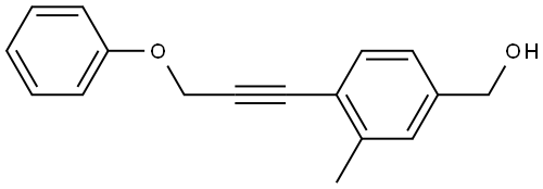 3-Methyl-4-(3-phenoxy-1-propyn-1-yl)benzenemethanol Structure