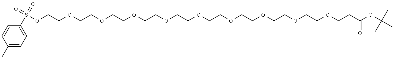 Tos-PEG10-COOtBu Structure