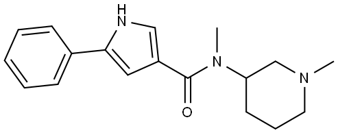 N-methyl-N-(1-methylpiperidin-3-yl)-5-phenyl-1H-pyrrole-3-carboxamide Structure