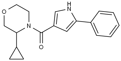 (3-cyclopropylmorpholino)(5-phenyl-1H-pyrrol-3-yl)methanone Structure