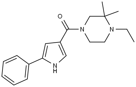 (4-ethyl-3,3-dimethylpiperazin-1-yl)(5-phenyl-1H-pyrrol-3-yl)methanone Structure