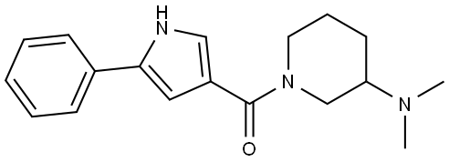 (3-(dimethylamino)piperidin-1-yl)(5-phenyl-1H-pyrrol-3-yl)methanone Structure