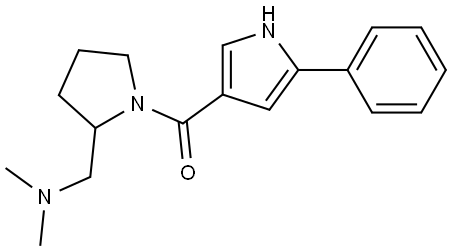 (2-((dimethylamino)methyl)pyrrolidin-1-yl)(5-phenyl-1H-pyrrol-3-yl)methanone Structure