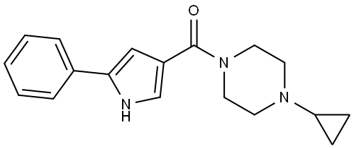 (4-cyclopropylpiperazin-1-yl)(5-phenyl-1H-pyrrol-3-yl)methanone Structure