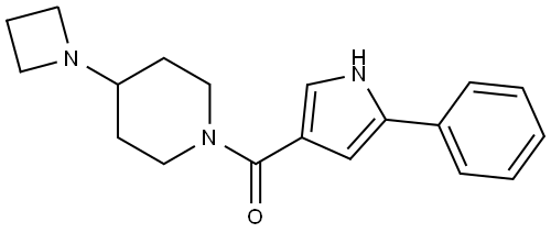 (4-(azetidin-1-yl)piperidin-1-yl)(5-phenyl-1H-pyrrol-3-yl)methanone Structure