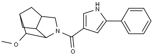 (6-methoxyhexahydro-3,5-methanocyclopenta[b]pyrrol-1(2H)-yl)(5-phenyl-1H-pyrrol-3-yl)methanone Structure