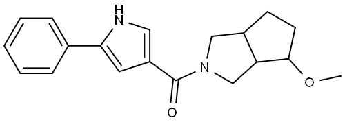 (4-methoxyhexahydrocyclopenta[c]pyrrol-2(1H)-yl)(5-phenyl-1H-pyrrol-3-yl)methanone Structure