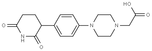 1-Piperazineacetic acid, 4-[4-(2,6-dioxo-3-piperidinyl)phenyl]- Structure