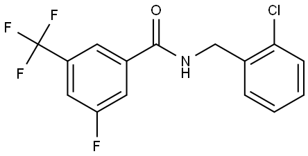 Benzamide, N-[(2-chlorophenyl)methyl]-3-fluoro-5-(trifluoromethyl)- Structure