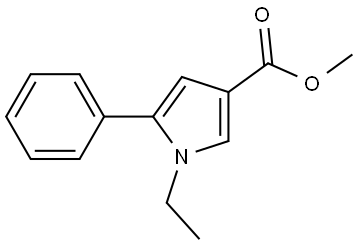 methyl 1-ethyl-5-phenyl-1H-pyrrole-3-carboxylate Structure