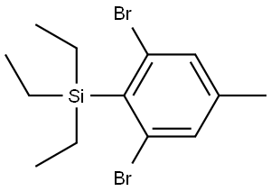 (2,6-dibromo-4-methylphenyl)triethylsilane Structure