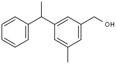 (3-methyl-5-(1-phenylethyl)phenyl)methanol Structure