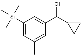 cyclopropyl(3-methyl-5-(trimethylsilyl)phenyl)methanol Structure