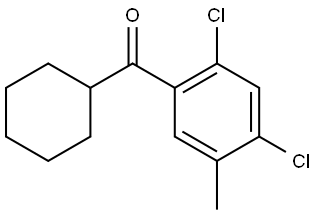 cyclohexyl(2,4-dichloro-5-methylphenyl)methanone Structure