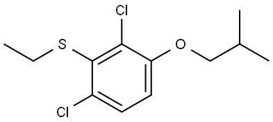 (2,6-dichloro-3-isobutoxyphenyl)(ethyl)sulfane Structure