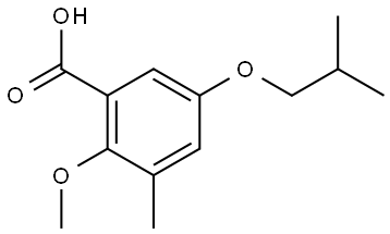 5-isobutoxy-2-methoxy-3-methylbenzoic acid Structure