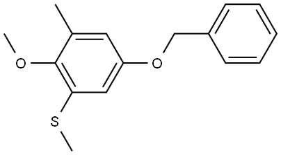 (5-(benzyloxy)-2-methoxy-3-methylphenyl)(methyl)sulfane Structure