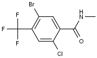 5-bromo-2-chloro-N-methyl-4-(trifluoromethyl)benzamide Structure