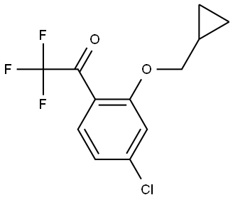 1-(4-chloro-2-(cyclopropylmethoxy)phenyl)-2,2,2-trifluoroethanone Structure