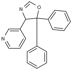 3-(5,5-diphenyl-4,5-dihydro-1,3-oxazol-4-yl)pyridine Structure