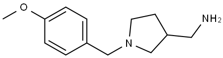 (1-(4-methoxybenzyl)pyrrolidin-3-yl)methanamine Structure