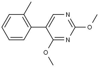 2,4-Dimethoxy-5-(2-methylphenyl)pyrimidine Structure