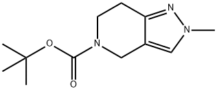 2-METHYL-2,4,6,7-TETRAHYDRO-5H-PYRAZOLO[4,3-C]PYRIDINE-5-CARBOXYLIC ACID, TERT-BUTYL ESTER Structure