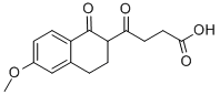 3-(1,2,3,4-Tetrahydro-6-methoxy-1-oxo-2-naphthoyl)propionicacid Structure