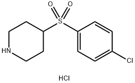 4-[(4-CHLOROPHENYL)SULFONYL]PIPERIDINEHYDROCHLORIDE
 Structure