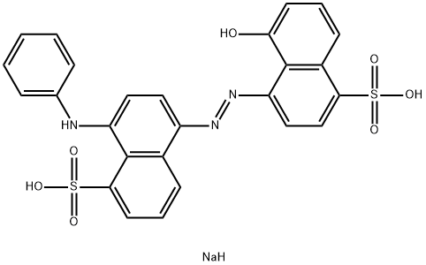 5-Hydroxy-4-[[4-(phenylamino)-5-sulfo-1-naphthalenyl]azo]-1-naphthalenesulfonic acid disodium salt Structure