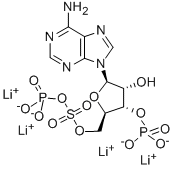 ADENOSINE 3'-PHOSPHATE 5'-PHOSPHOSULFATE, TETRALITHIUM SALT Structure