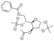 3-O-ACETYL-6-O -BENZOYL-5-O-(METHYLSULFONYL)-1,2-O-ISOPROPYLIDENE-ALPHA-D-GLUCOFURANOSE Structure