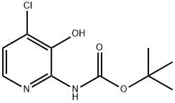 TERT-BUTYL 4-CHLORO-3-HYDROXYPYRIDIN-2-YLCARBAMATE Structure