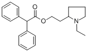 Diphenylacetic acid 2-(1-ethyl-2-pyrrolidinyl)ethyl ester Structure