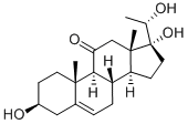 5-PREGNEN-3BETA,17ALPHA,20ALPHA-TRIOL-11-ONE Structure