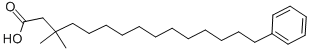 3,3-DIMETHYL-15-PHENYLPENTADECANOIC ACID Structure