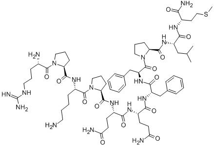 ARG-PRO-LYS-PRO-GLN-GLN-PHE-PHE-PRO-LEU-MET-NH2 Structure