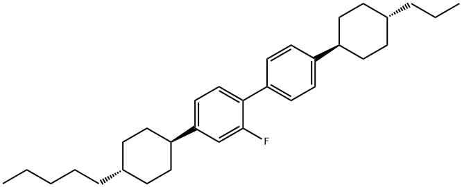 4-(TRANS-4-PENTYLCYCLOHEXYL)-4''-(TRANS-4-PROPYLCYCLOHEXYL)-2-FLUOROBIPHENYL Structure