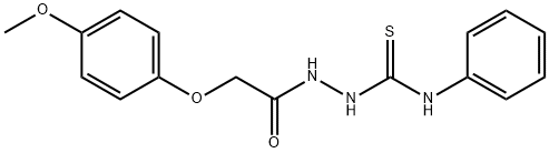 2-[2-(4-methoxyphenoxy)acetyl]-N-phenyl-1-hydrazinecarbothioamide Structure