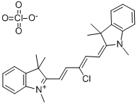 2-[(1E,3Z)-3-CHLORO-5-(1,3,3-TRIMETHYL-1,3-DIHYDRO-2H-INDOL-2-YLIDENE)-1,3-PENTADIENYL]-1,3,3-TRIMETHYL-3H-INDOLIUM PERCHLORATE Structure