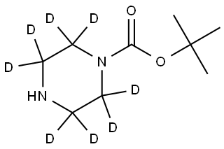 PIPERAZINE-D8-N-T-BOC Structure